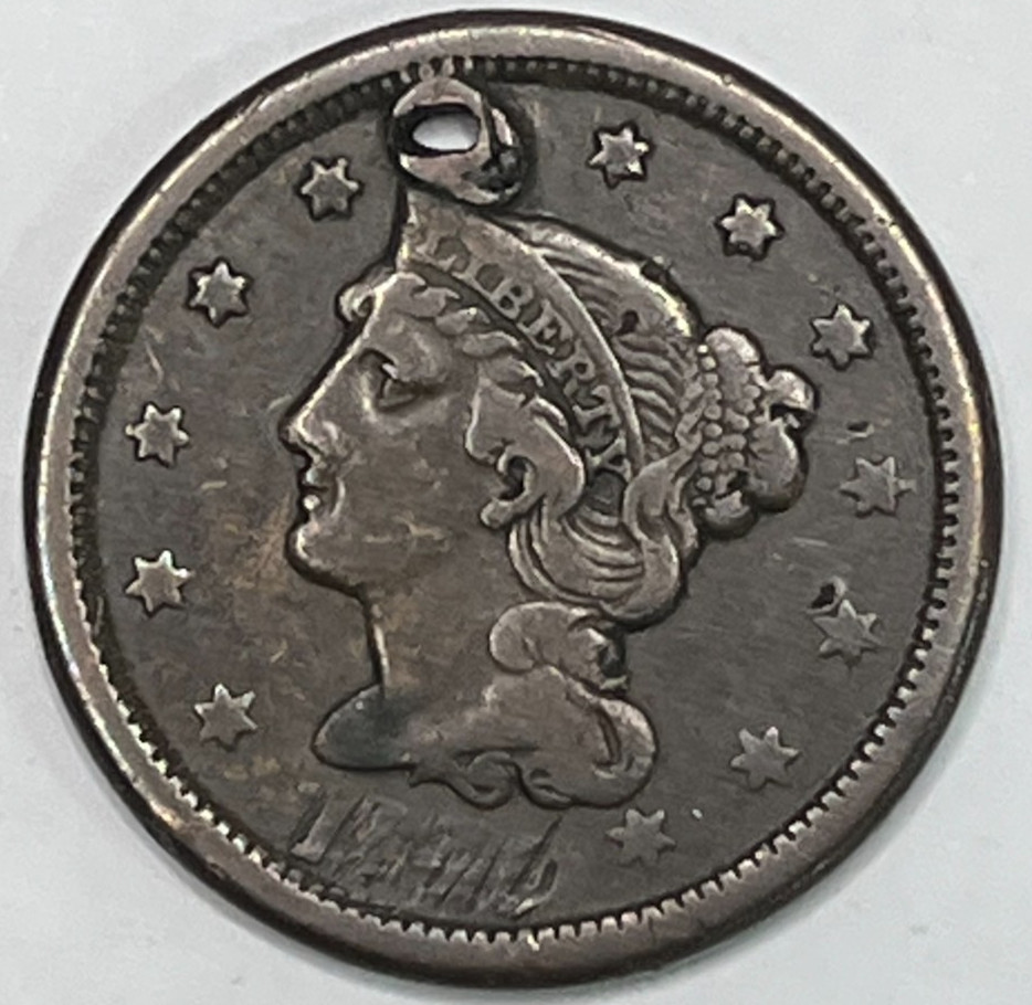 Braided Hair Large Cent Penny-Date unknown