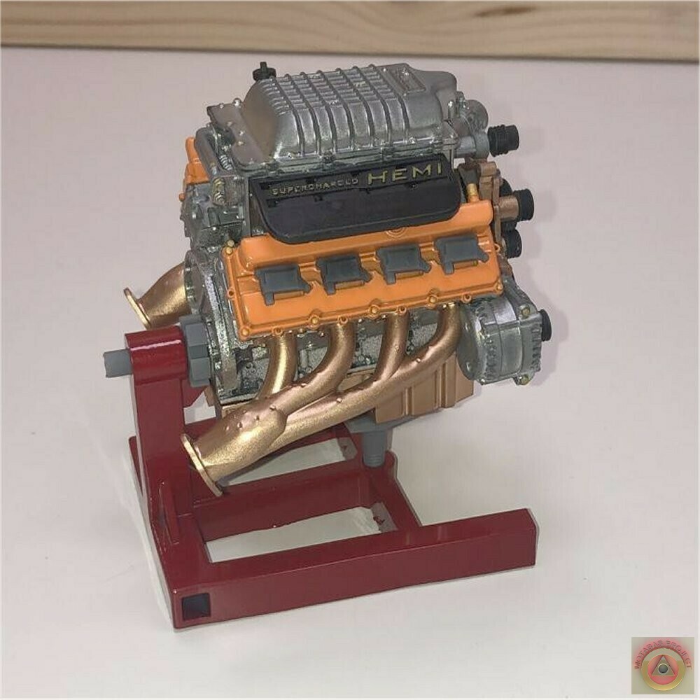 1:25-1:24 Scale Resin Dodge SRT Hellcat Engine & Transmission Kit