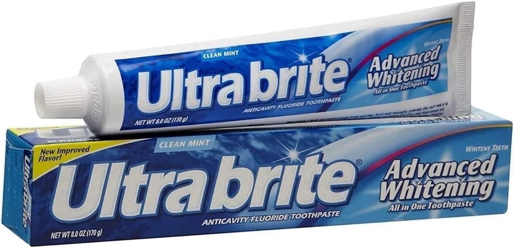 6 Pack Ultra Brite Advanced Whitening Mint Toothpaste 6.0 Oz Each