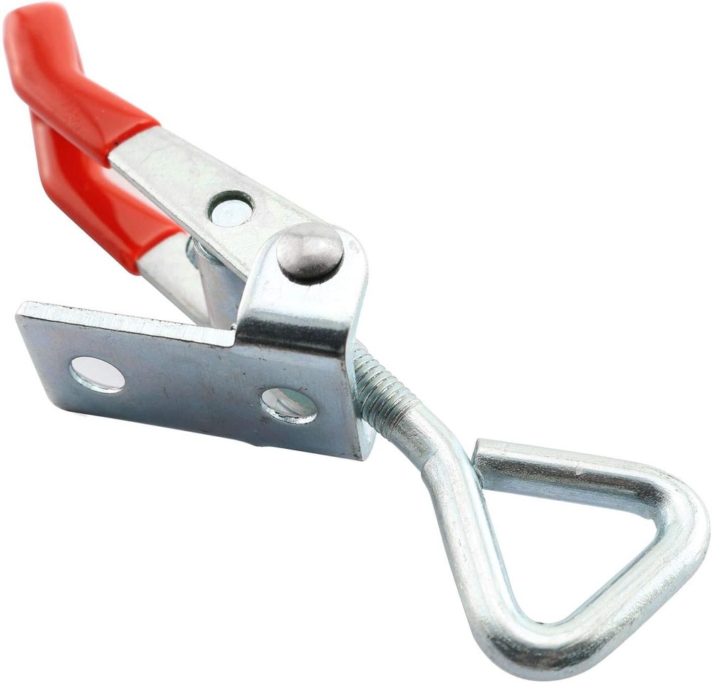 4PCS Latch Catch Cabinet Boxes Handle Toggle Lock Clamp Hasp Red,silver