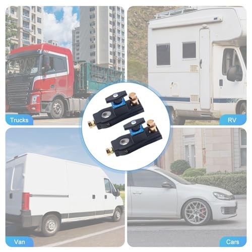 2pcs Battery Disconnect Switch, Kill Switches Master with 4 Spacers for Car