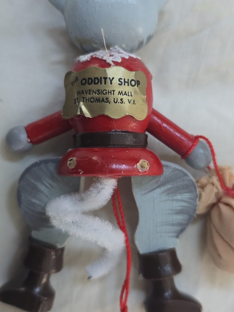 Vintage Puss in Boots Wooden Pull String Toy