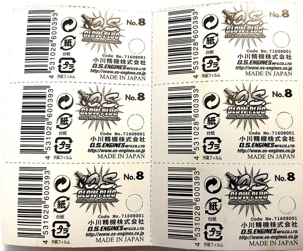 O.S. Glow Plug Medium No. 8