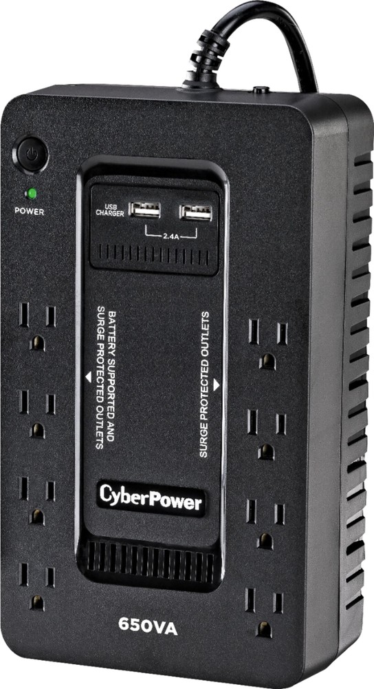 CyberPower - 650VA Battery Back-Up System - Black