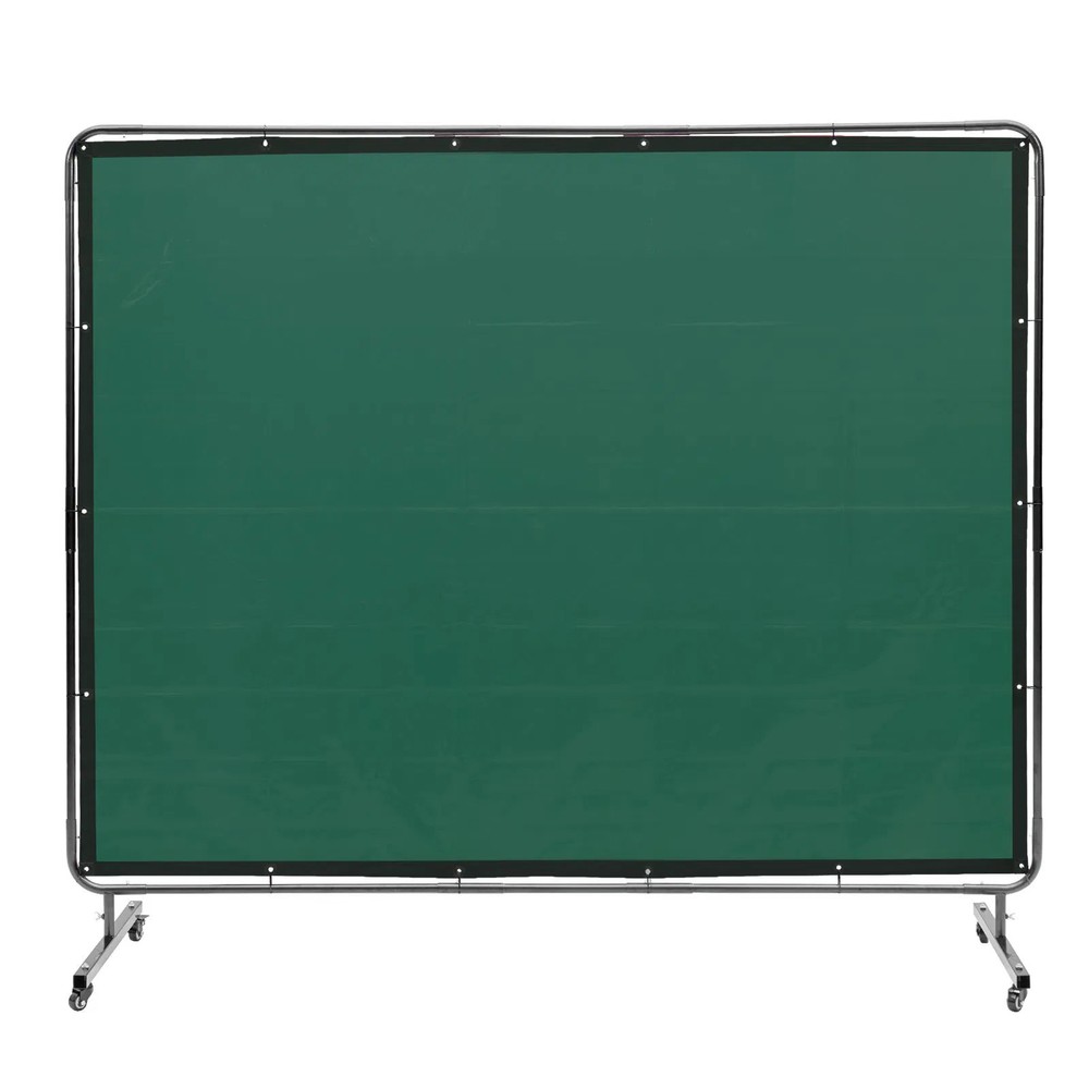 Welding Screen with Frame, 6' x 8' Welding Curtain Screen, Flame-Resistant Vinyl