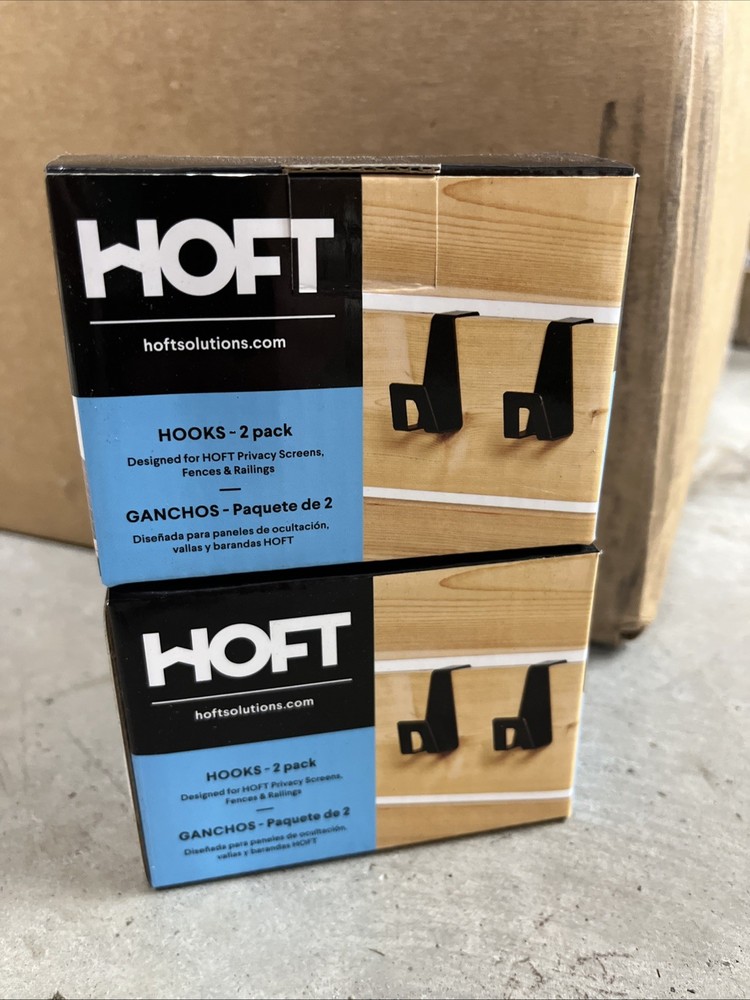 HOFT 3 in. Black Steel Hooks (2-Pack) 2 BOXES