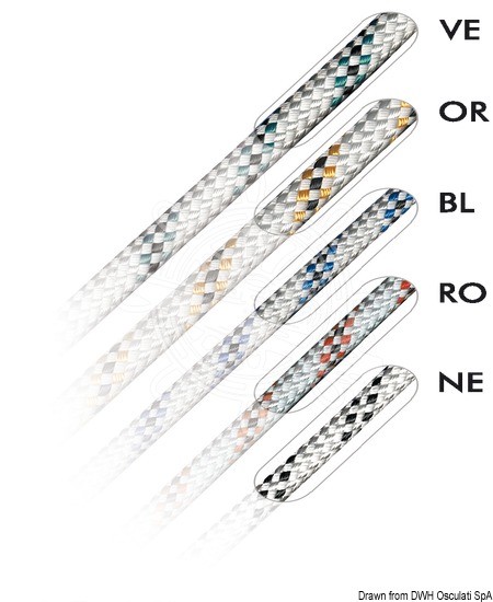 MARLOW Marlowbraid line with fleck blue 8 mm