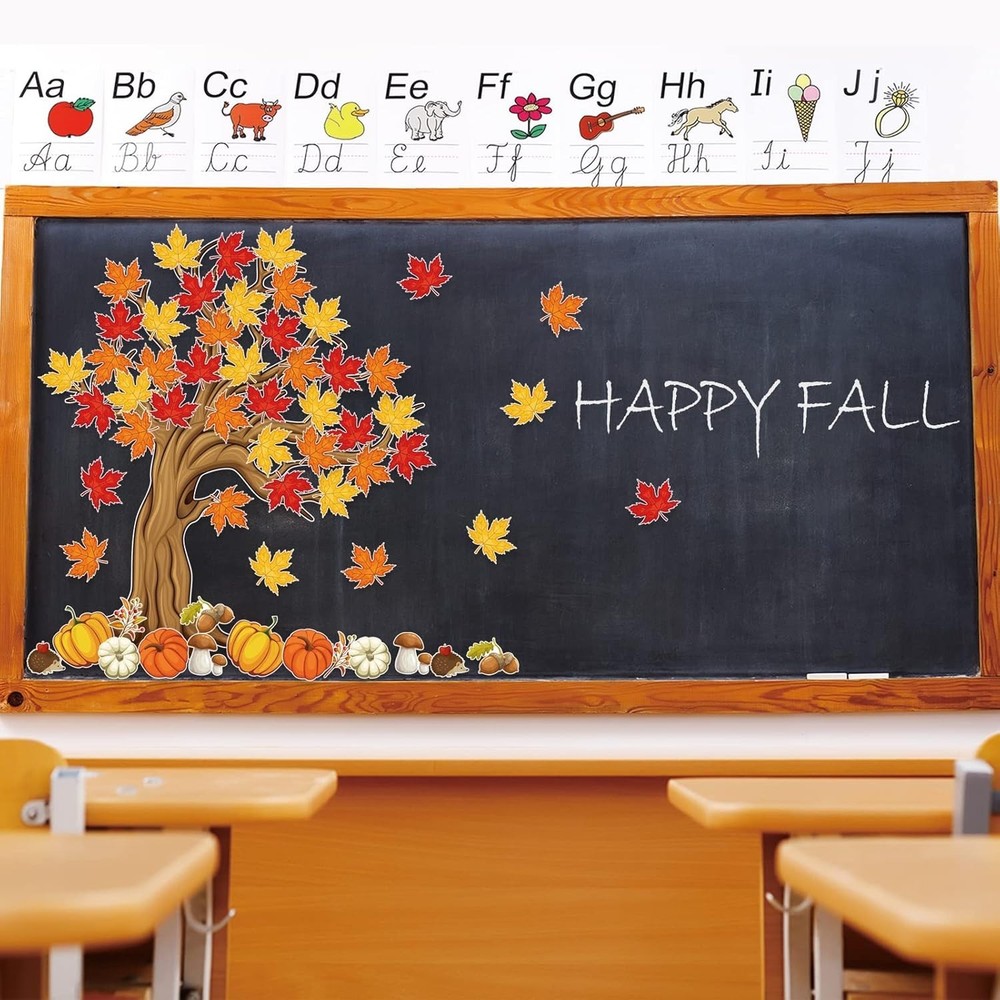 4Ft Big Tree Bulletin Board Set Spring Fall Summer Tree Bulletin Board Decora...