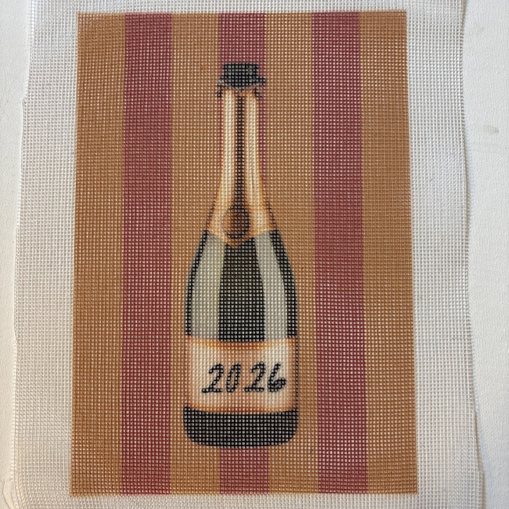 Needlepoint Canvas Champagne Bottle 2026