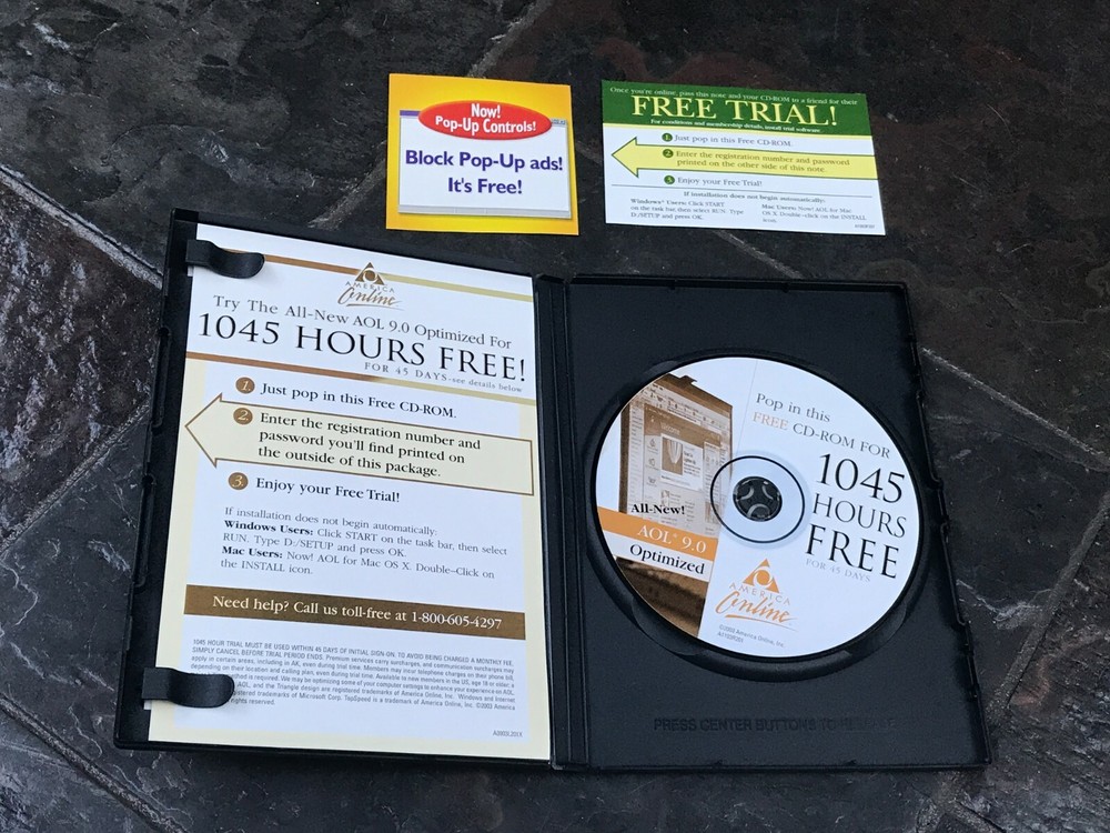 American Online CD 1045 Hours Free