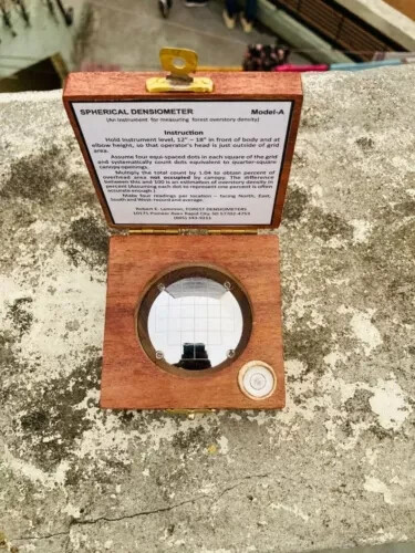 Forestry Suppliers Spherical Crown Elegant Solid Wood Handmade Densiometer Gift