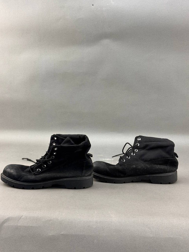 Timberland Black Leather Basic Roll Top Waterproof Boots Boys Size 6