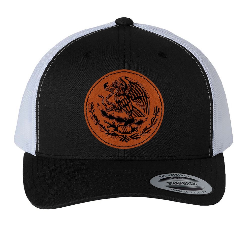 Trucker hat Baseball Cap Mexican Hat Mexican Eagle Leather Patch Style Hat