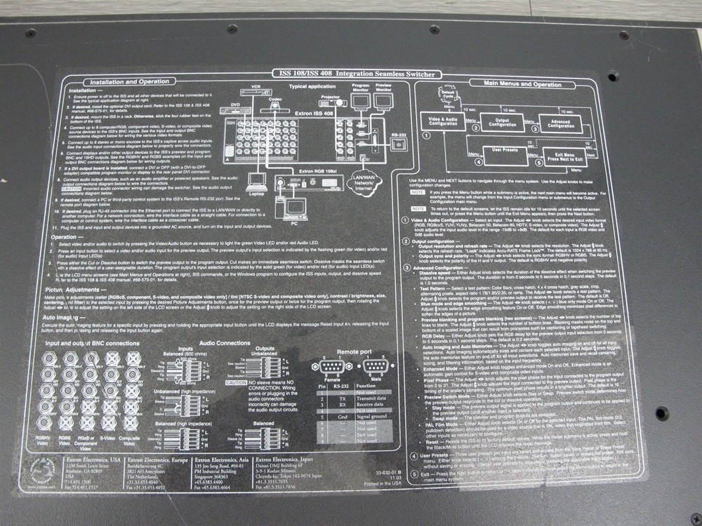 Extron ISS 408 Integration Seamless Switcher 8-Input 60-423-01