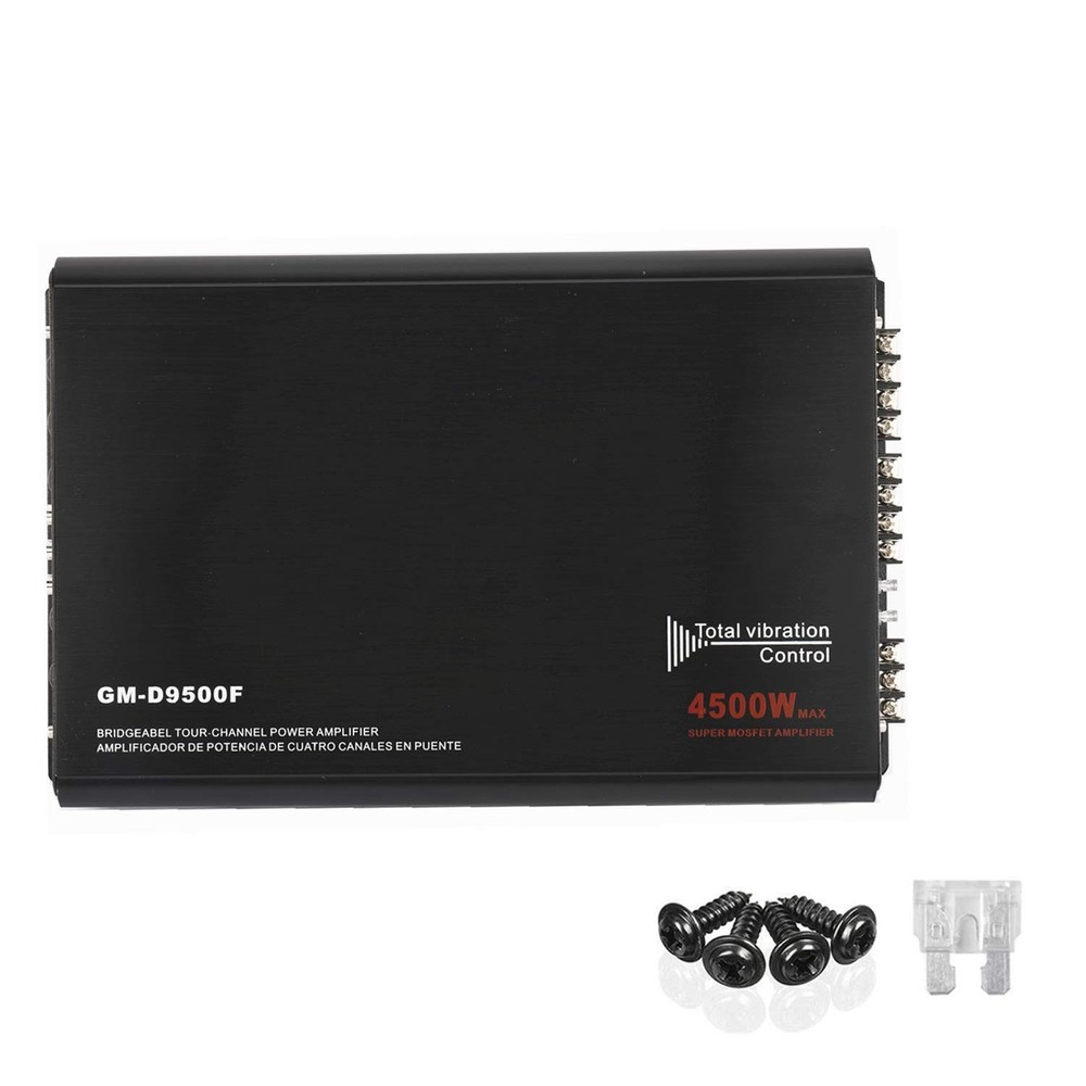 4500W 4 Channel Car Amplifier Class A/B Stereo Audio Amp Speaker System Device
