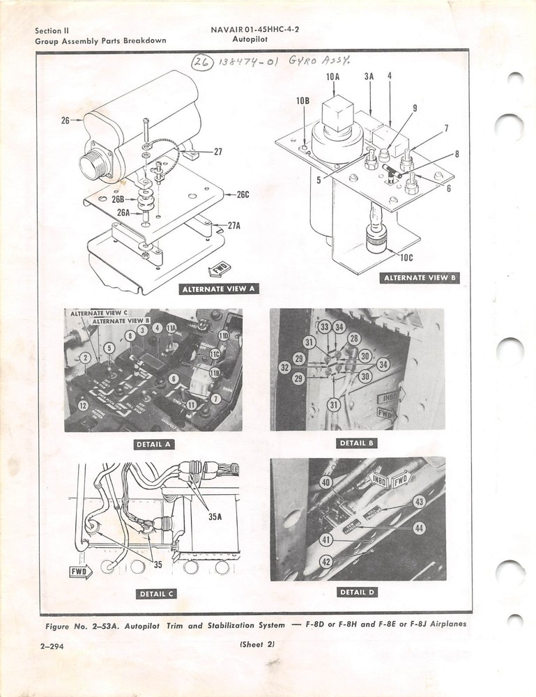 F-8 Crusader Flight Control and Stabilization Systems Parts Flight Manual (CD)