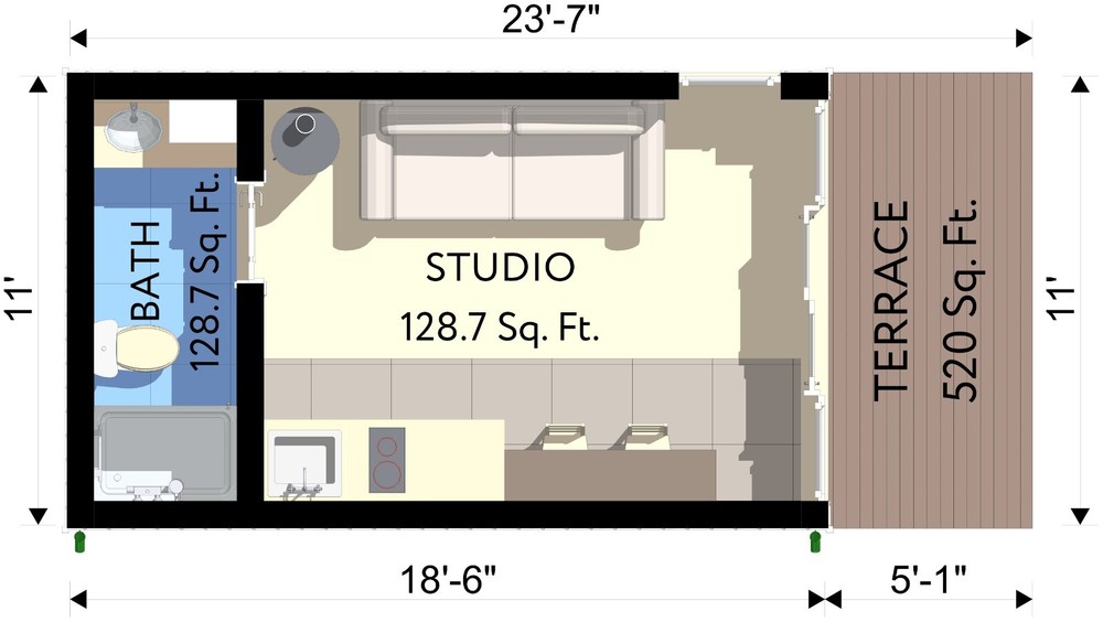 3 Bed, 2 Bath Architectural Build Plans PDF Download