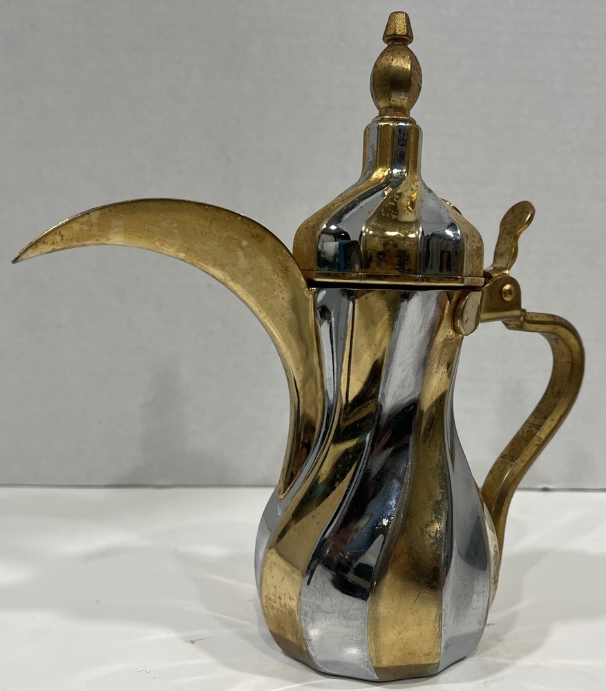 Stainless Steel Brass Turkish Middle Eastern Tea Coffee Teapot