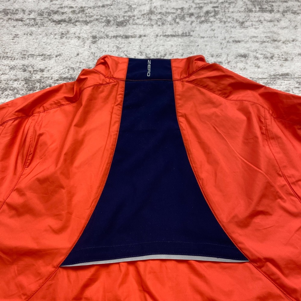 Zero Restriction Tour Series Jacket Medium Orange Full Zip Golfer Windbreaker