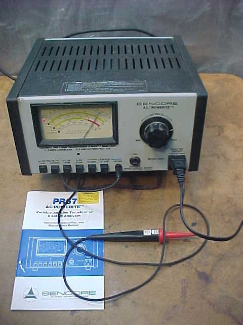 Sencore Ac “Powerite” Variable Isolation Transformer And Safety Analyzer