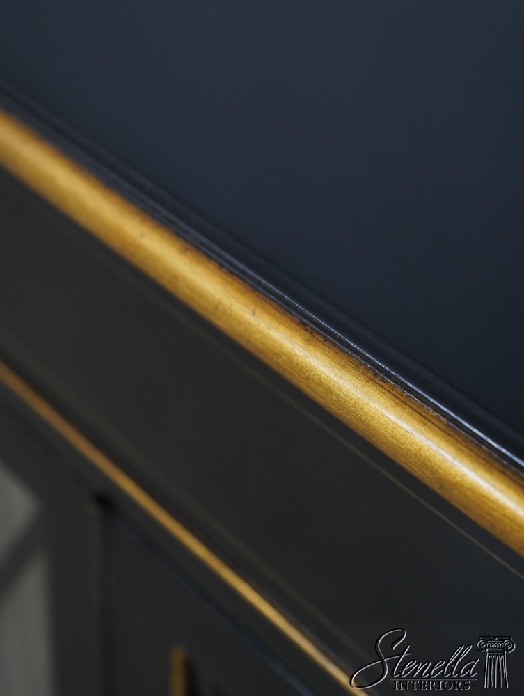 63386: HICKORY WHITE CO Regency Style Black & Gold Sideboard