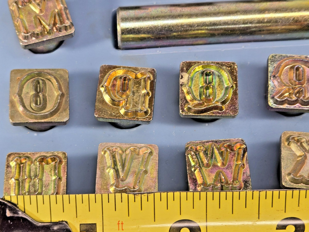 Vintage Craftool Complete Alphabet Leather Tool Stamps Set 1/2"
