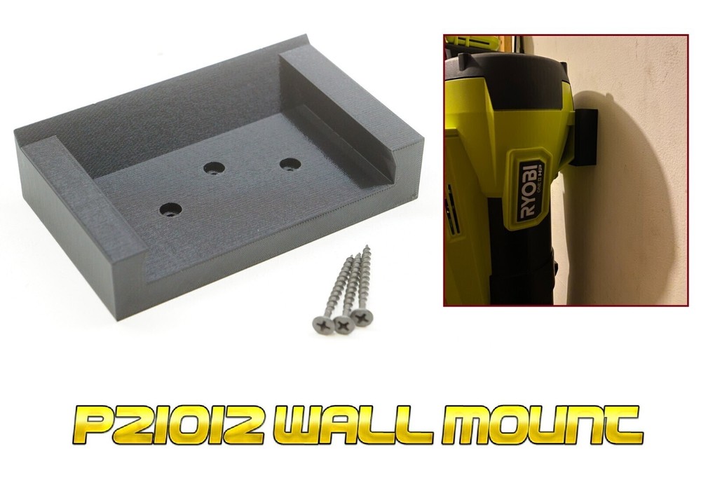 Secure 3D Wall Mount for Ryobi P21012 HP Brushless Leaf Blower