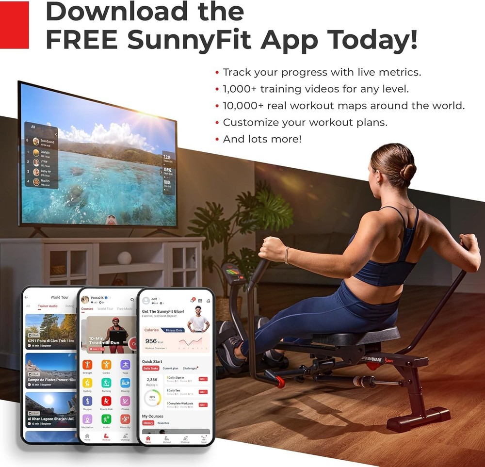 Ergonomic Seat Rowing Exercise Machine