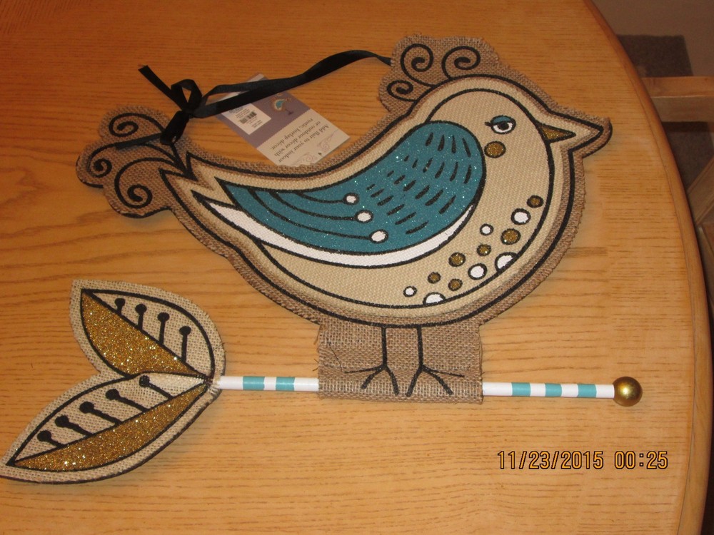 FANCY BIRD JUTE HANGING WALL DECOR