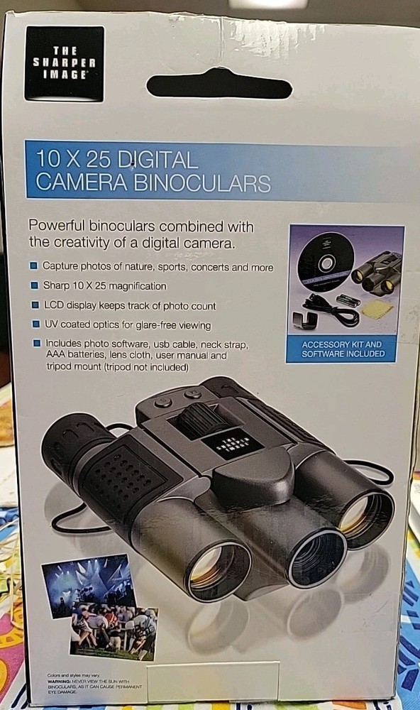 The Sharper Image 10x25 Digital Camera Binoculars