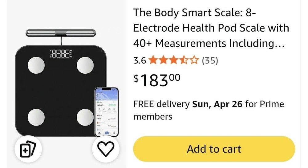 The Smart Body Scale  8 Electode Health Scale