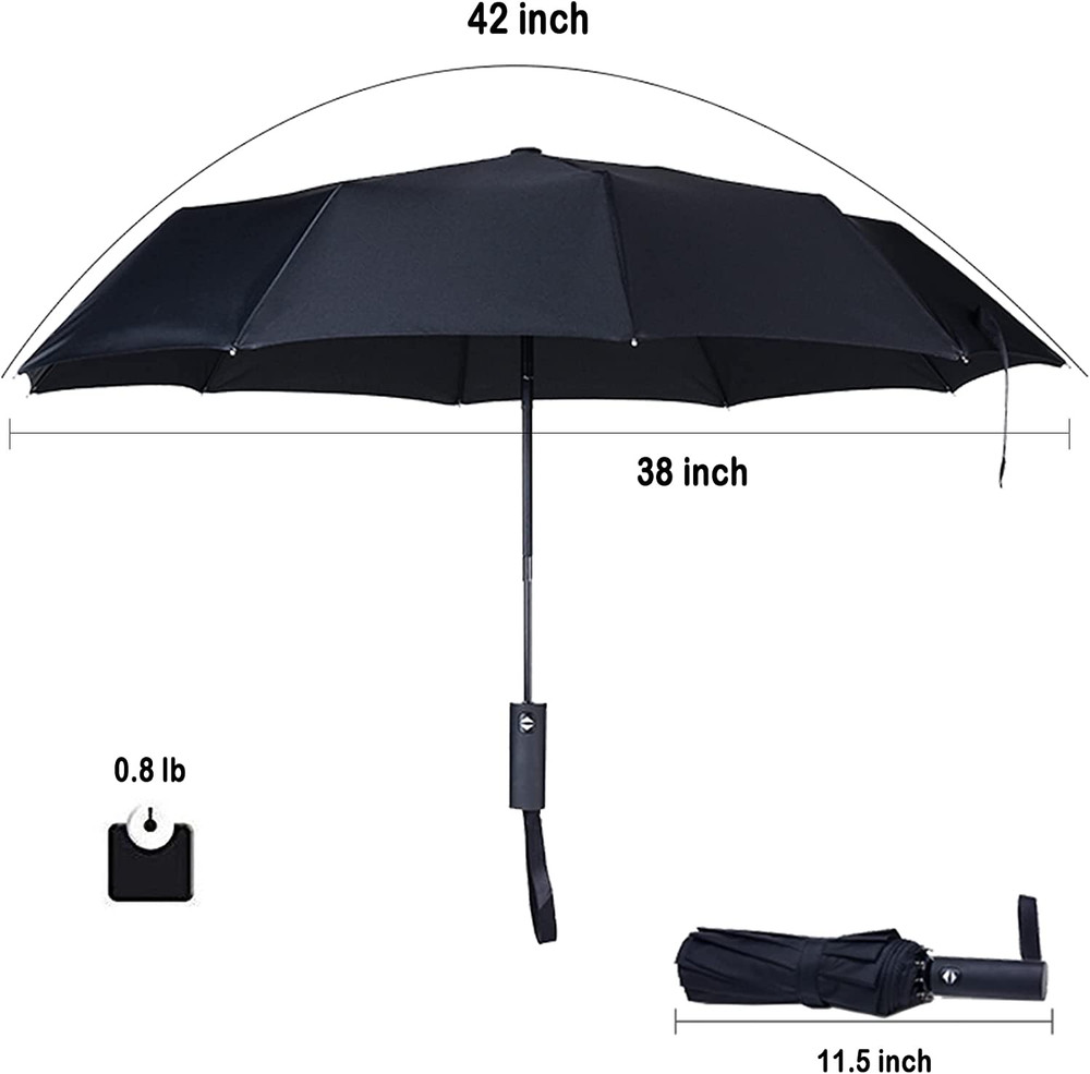Travel Essentials Umbrella Windproof Compact Collapsible Light, Automatic, Stron