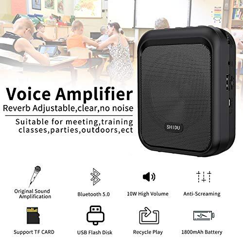 Portable PA Speaker Amplifier & Microphone System Bluetooth Rechargeable