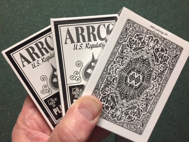 Arrco U.S. Regulation white-black backplaying cards RARE!