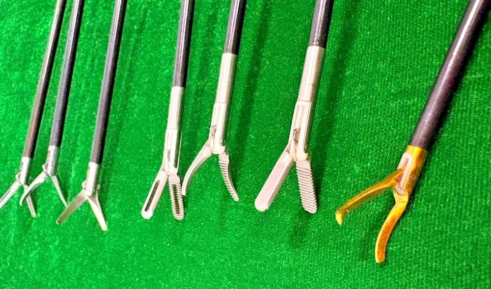 7pc Laparoscopic Monopolar/Bipolar Forceps 5mmx330mm Reusable Instruments