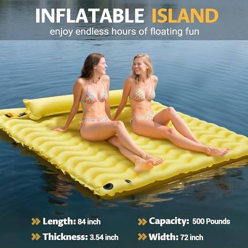 Inflatable Floating Mat/Raft/Dock/Platform, Float with Non-Slip Wave Pattern