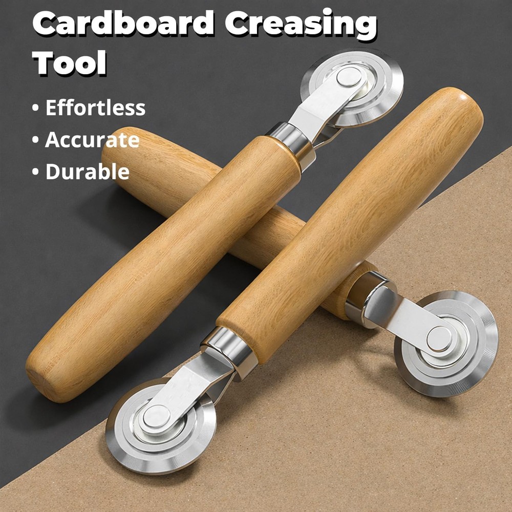 Box Resizer Tool Kit, 1.2mm Cardboard Scoring with Solid Natural-wood