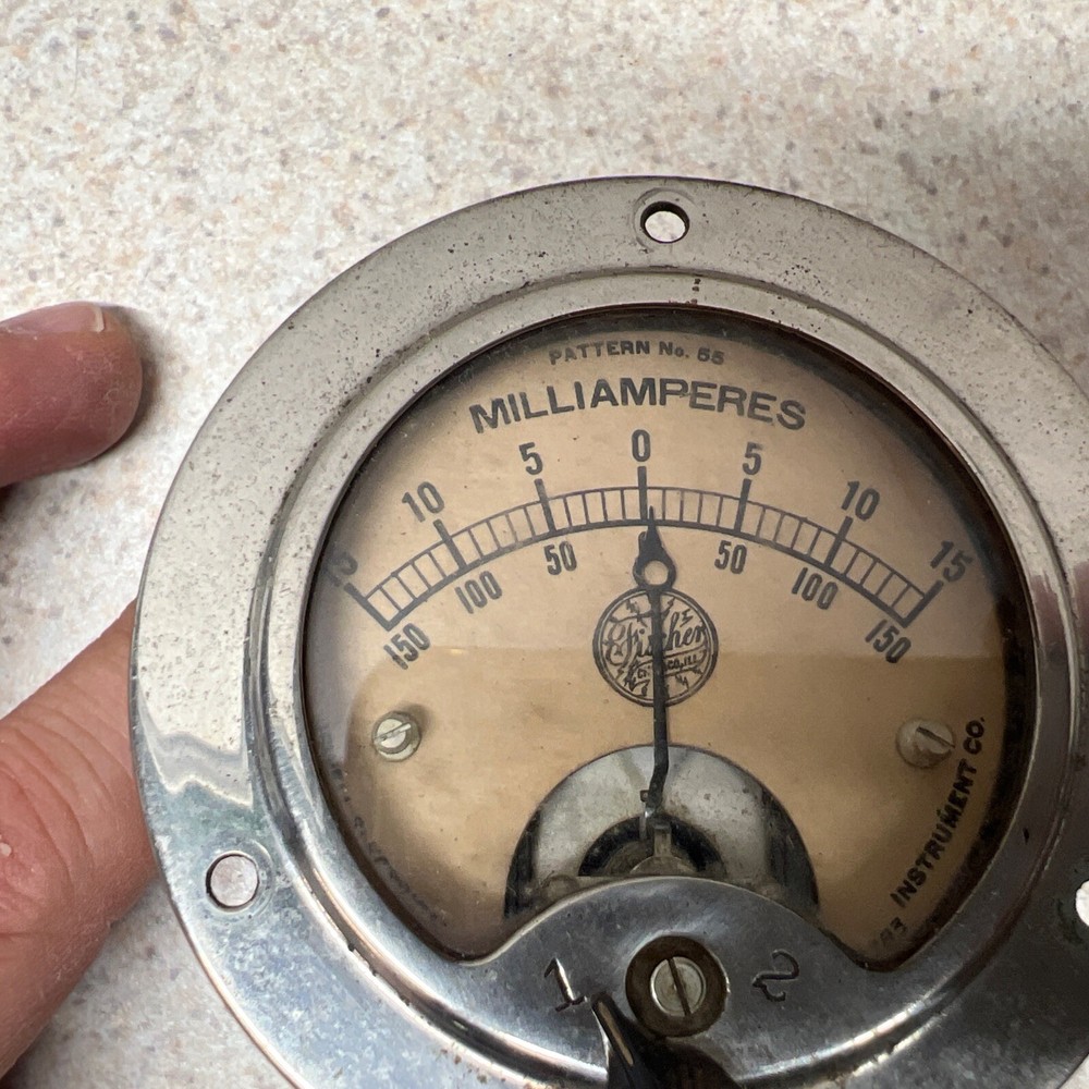 Vintage Jewel Electronics Milliamp Meter Pattern #55 UNTESTED