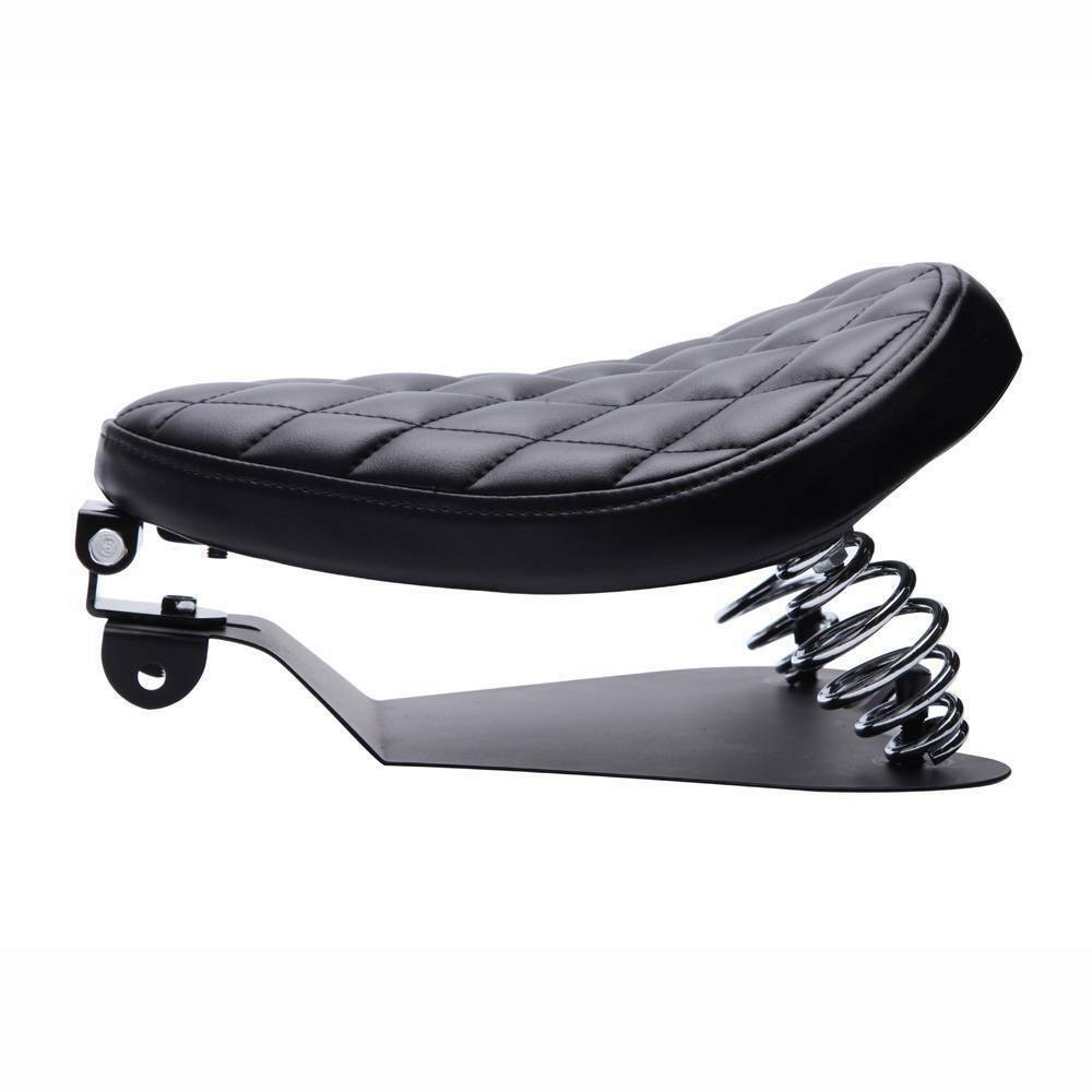 Motorcycle 3'' Spring Solo Seat Saddle +Base Plate For Harley For Bobber Chopper