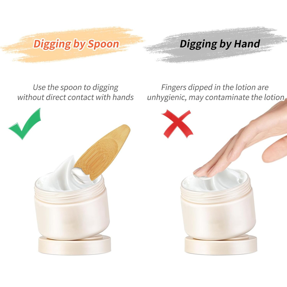 4PCS Deodorant Cream Applicators, Bamboo Multi-Functional Applicator for Deodora