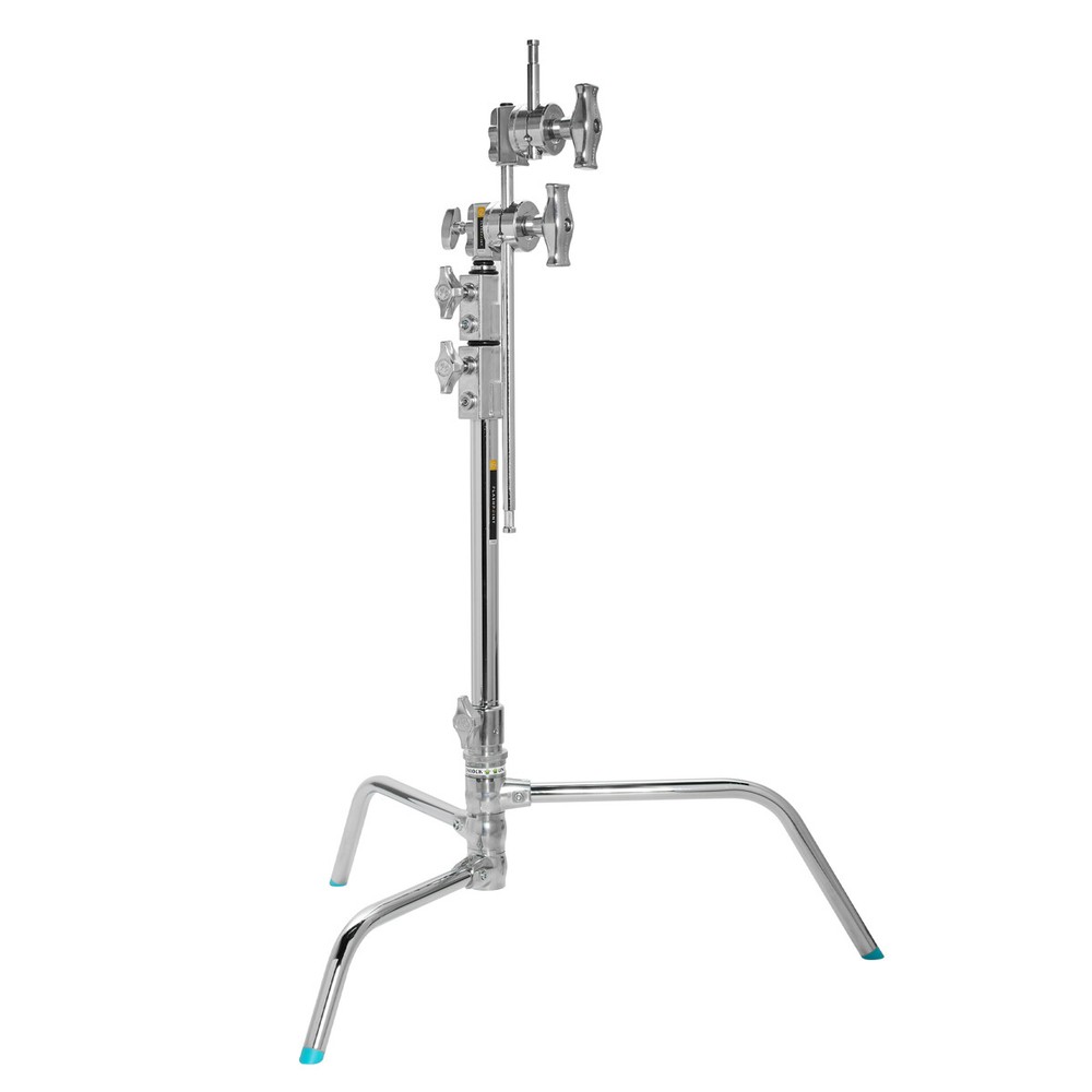 Flashpoint 20" Quick Release Turtle Base C-Stand Kit, Grip Head Arm (Chrome)