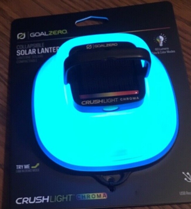 GOAL ZERO Crush Light SOLAR Powered Lantern with Multi Changing Colors # 32013