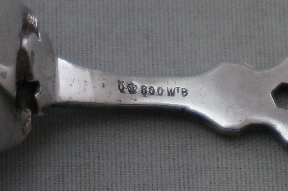 Wilhelm T. Binder WTB 800 Silver TEA STRAINER - Germany