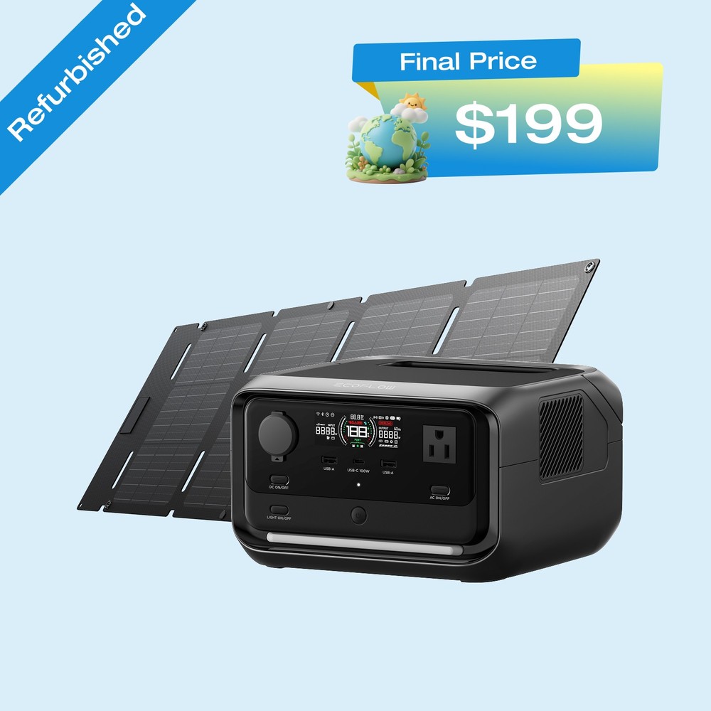 EcoFlow River 3 Plus 286Wh Wireless Boost Combo & 45W Solar Panel Kit for Travel