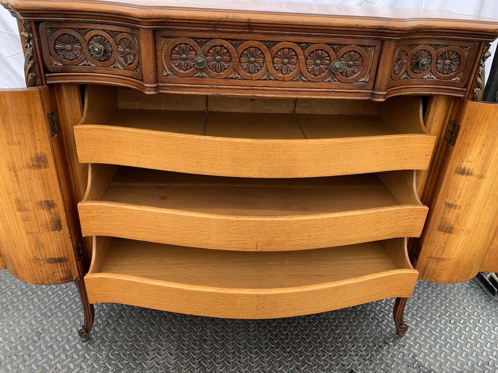 Antique Carved Wood Ornate Buffet Server WOW !!!!