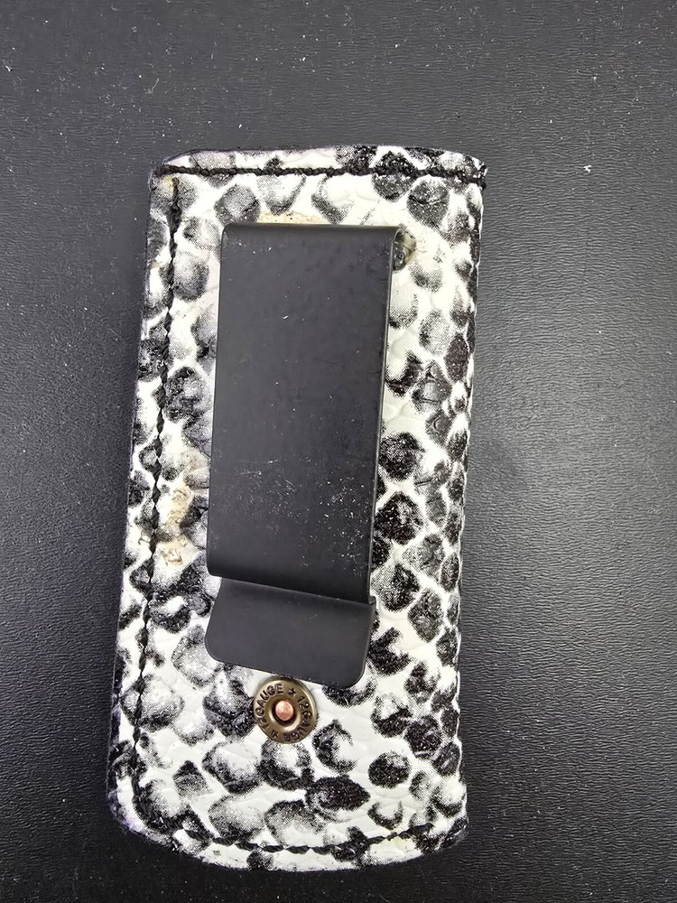 Leather Belt sheath Knife Boker Trapper CUSTOM Left pull Old Timer Case Knives