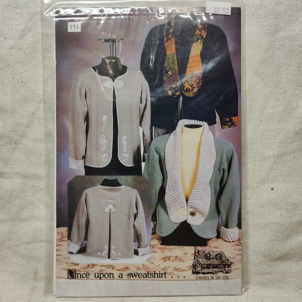 Sweatshirt Embroidered Jacket Patchwork Collard Jacket Embroidery Pattern