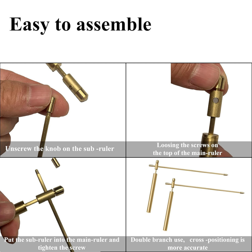 2 PCS Copper Dowsing Rod Divining Rods Upgraded Flexible Rotation Tool Solid Box