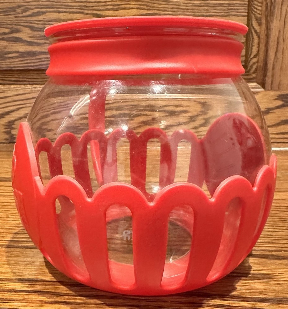 Glass Popcorn Popper Microwave Micro Pop 3 Qt Ecolution Red