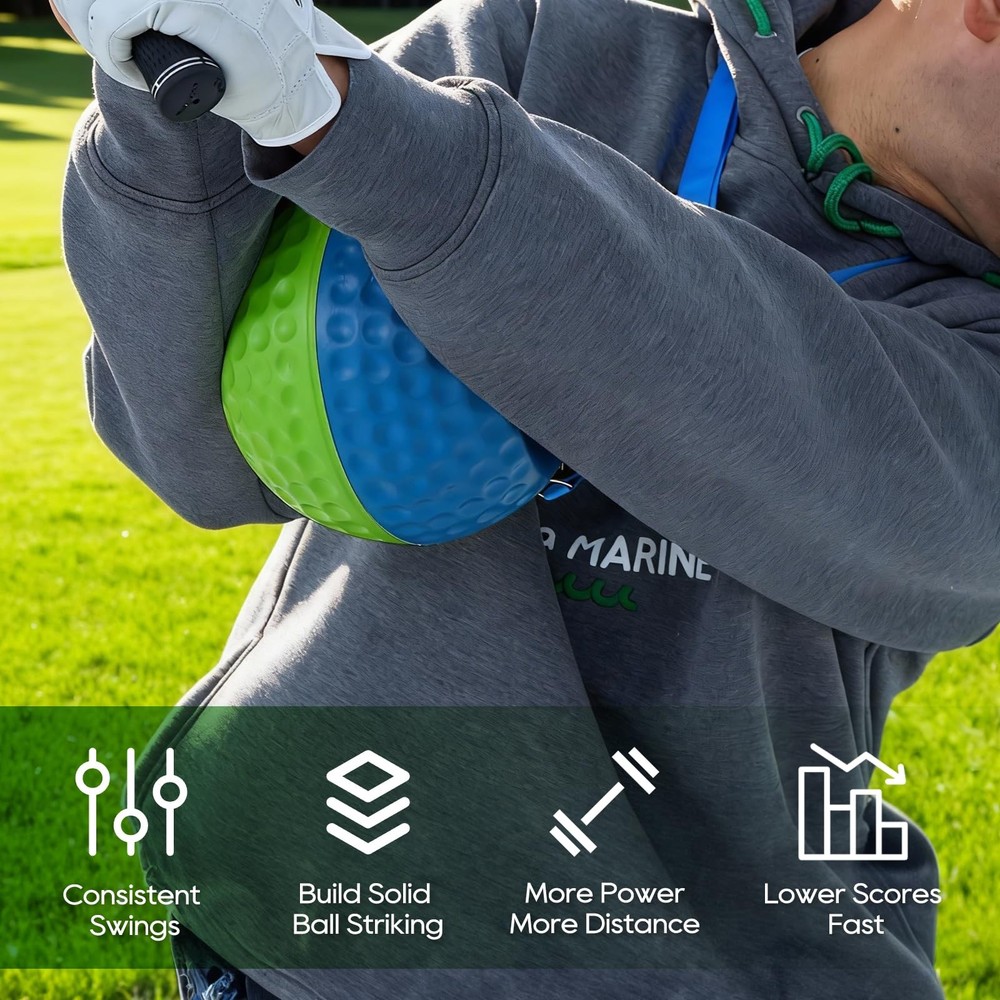 Golf Training Aid Ball – Forearm Connection Swing Trainer for Consistent, Pre...